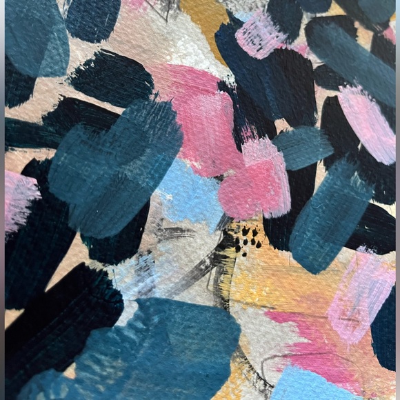 Hand Painted Abstract Art… Set of 4 - Picture 5 of 12